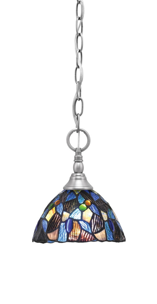 Toltec Lighting - 11-BN-9955 - One Light Mini Pendant - Chain - Brushed Nickel