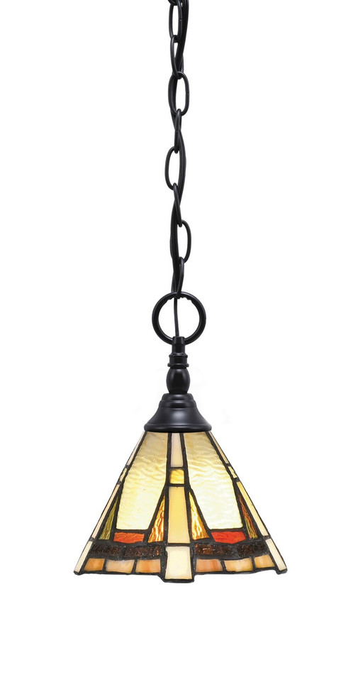 Toltec Lighting - 11-MB-9345 - One Light Mini Pendant - Chain - Matte Black