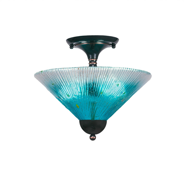 Toltec Lighting - 120-BC-448 - Two Light Semi-Flush Mount - Any - Black Copper
