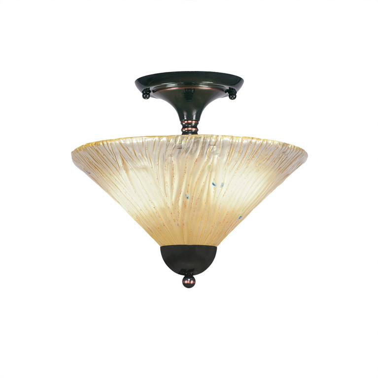 Toltec Lighting - 120-BC-700 - Two Light Semi-Flush Mount - Any - Black Copper