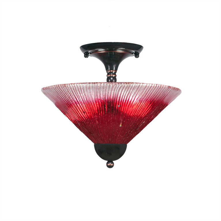 Toltec Lighting - 120-BC-706 - Two Light Semi-Flush Mount - Any - Black Copper
