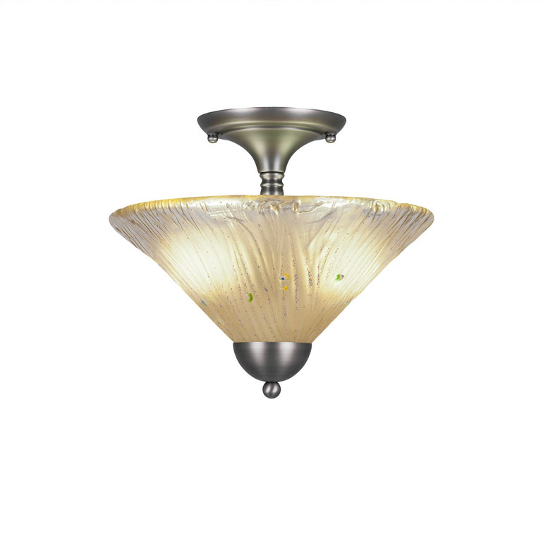 Toltec Lighting - 120-BN-700 - Two Light Semi-Flush Mount - Any - Brushed Nickel