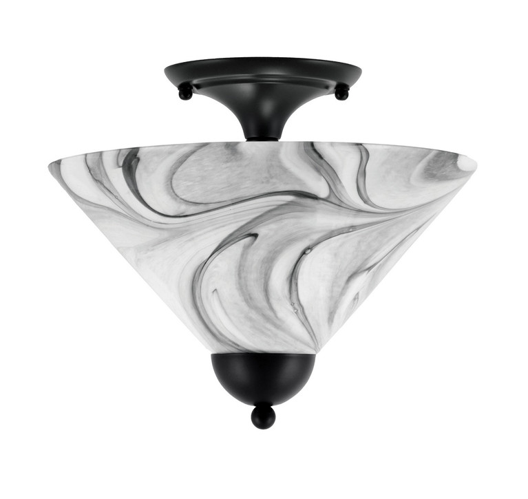 Toltec Lighting - 120-MB-2129 - Two Light Semi-Flush Mount - Any - Matte Black