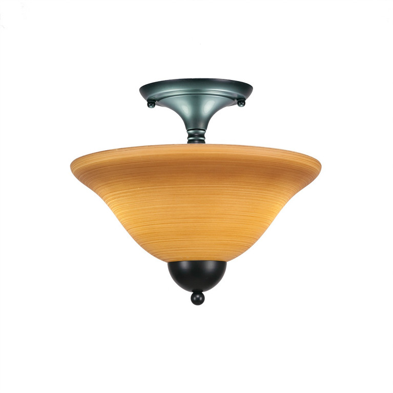 Toltec Lighting - 120-MB-624 - Two Light Semi-Flush Mount - Any - Matte Black
