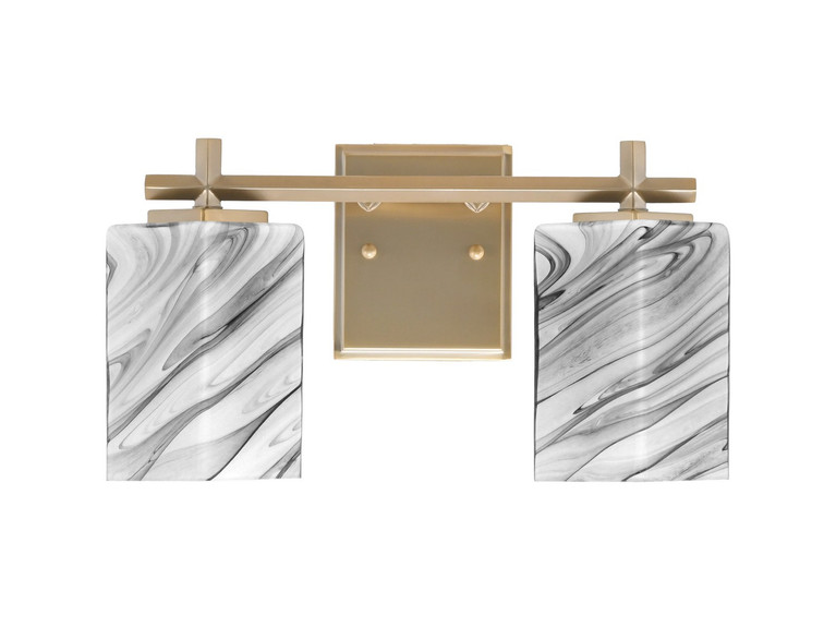 Toltec Lighting - 1212-NAB-549 - Two Light Bath Bar - Franklin - New Age Brass