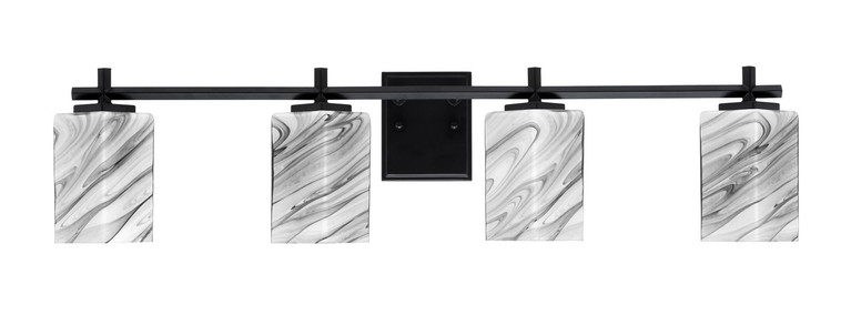 Toltec Lighting - 1214-MB-549 - Four Light Bath Bar - Franklin - Matte Black
