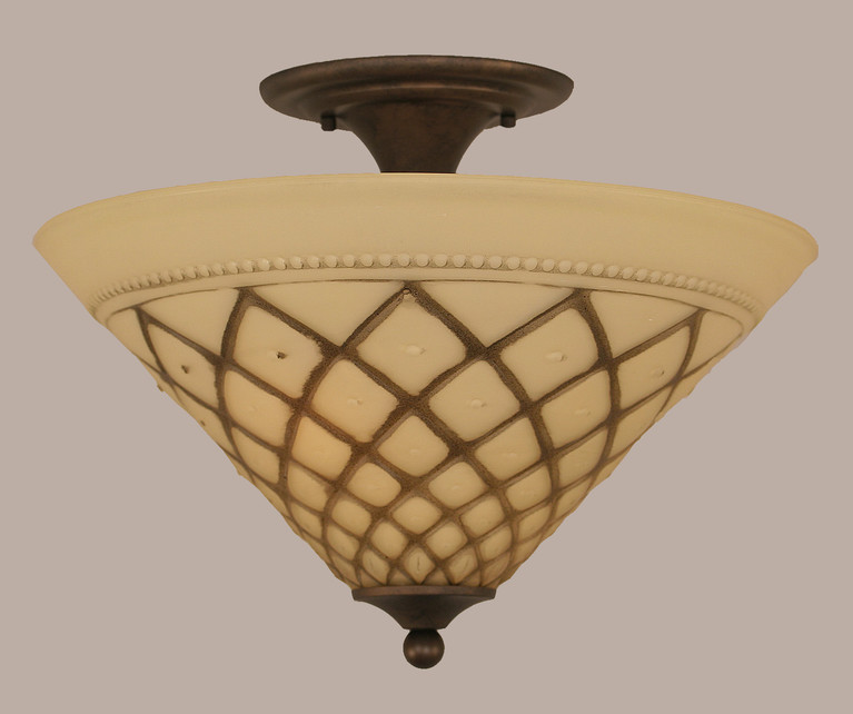 Toltec Lighting - 121-BRZ-718 - Two Light Semi-Flush Mount - Any - Bronze
