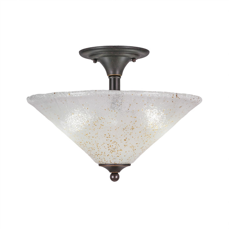 Toltec Lighting - 121-DG-714 - Two Light Semi-Flush Mount - Any - Dark Granite