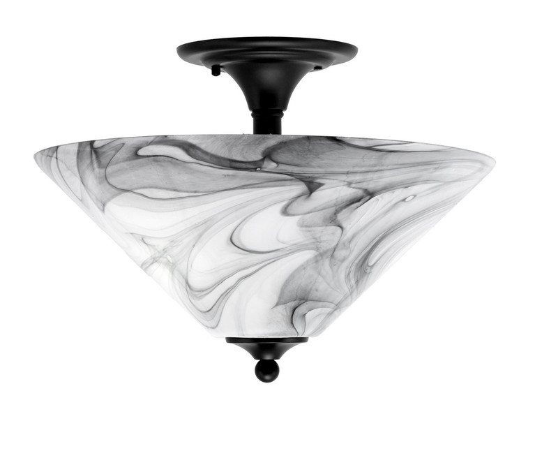 Toltec Lighting - 121-MB-2169 - Two Light Semi-Flush Mount - Semi-Flushes - Matte Black