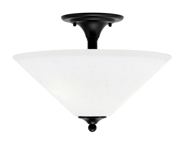 Toltec Lighting - 121-MB-318 - Two Light Semi-Flush Mount - Semi-Flushes - Matte Black