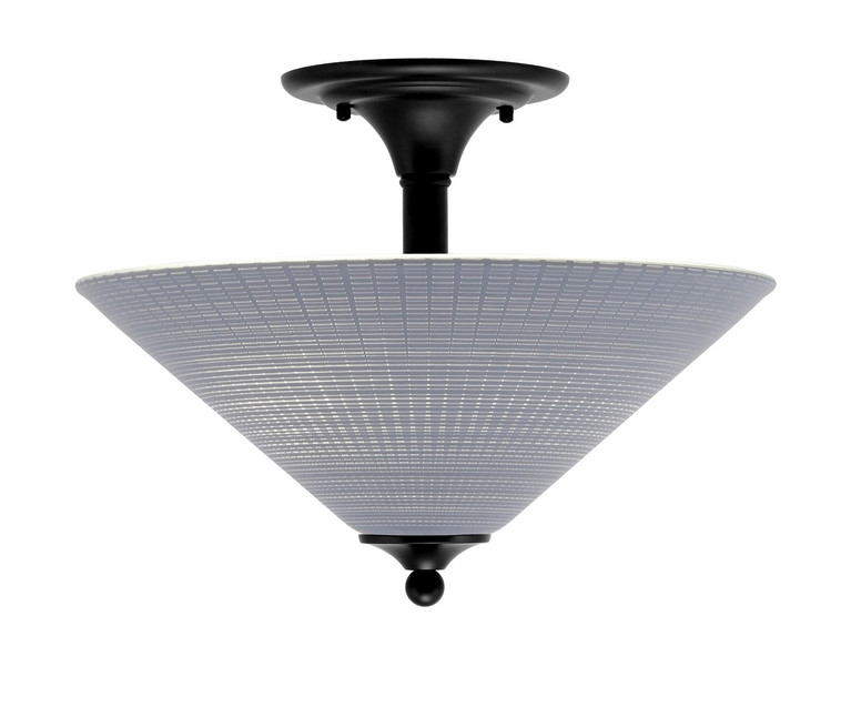 Toltec Lighting - 121-MB-4012 - Two Light Semi-Flush Mount - Semi-Flushes - Matte Black