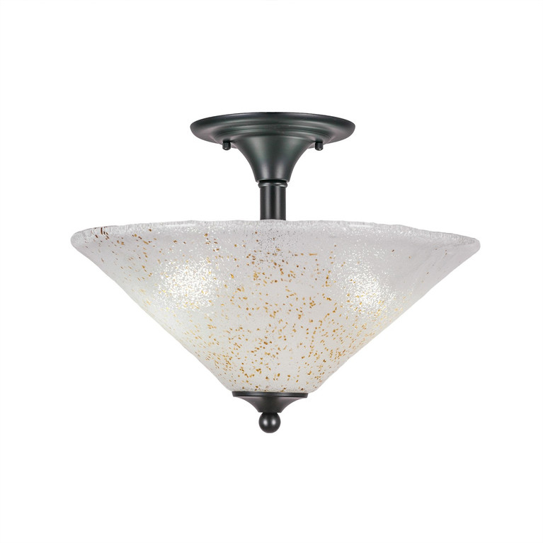 Toltec Lighting - 121-MB-714 - Two Light Semi-Flush Mount - Any - Matte Black