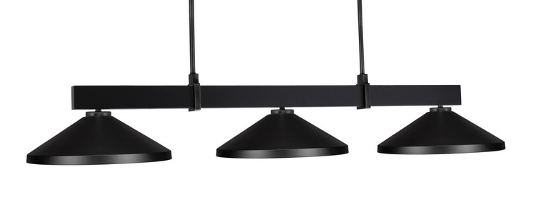 Toltec Lighting - 1253-MB-424-MB - Three Light Bar - Wellington - Matte Black