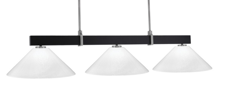 Toltec Lighting - 1253-MBGP-2161 - Three Light Bar - Wellington - Matte Black & Graphite