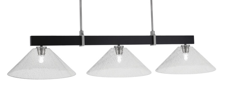 Toltec Lighting - 1253-MBGP-2162 - Three Light Bar - Wellington - Matte Black & Graphite