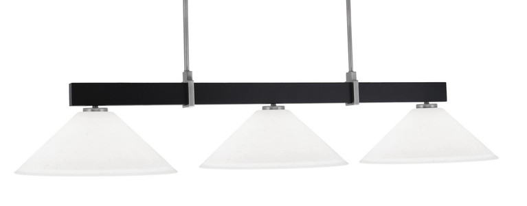 Toltec Lighting - 1253-MBGP-318 - Three Light Bar - Wellington - Matte Black & Graphite