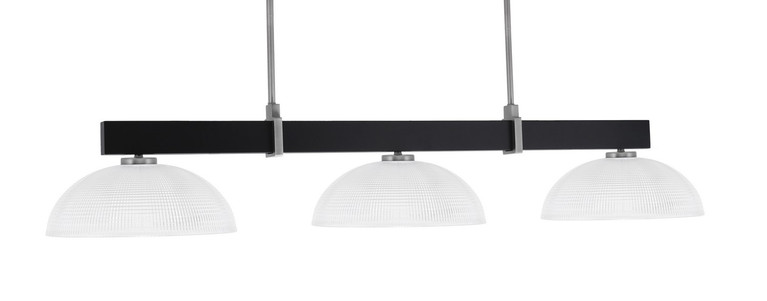 Toltec Lighting - 1253-MBGP-540 - Three Light Bar - Wellington - Matte Black & Graphite