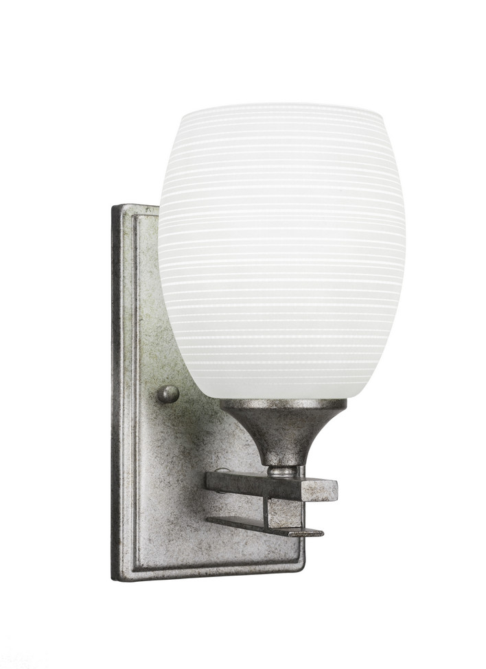 Toltec Lighting - 131-AS-4021 - One Light Wall Sconce - Uptowne - Aged Silver