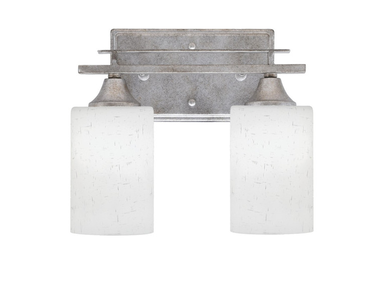 Toltec Lighting - 132-AS-310 - Two Light Bath Bar - Uptowne - Aged Silver