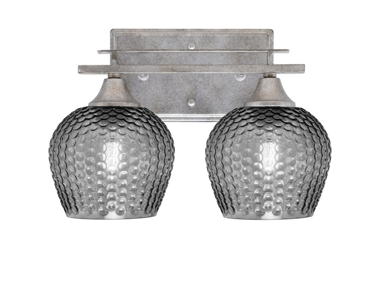 Toltec Lighting - 132-AS-4602 - Two Light Bath Bar - Uptowne - Aged Silver