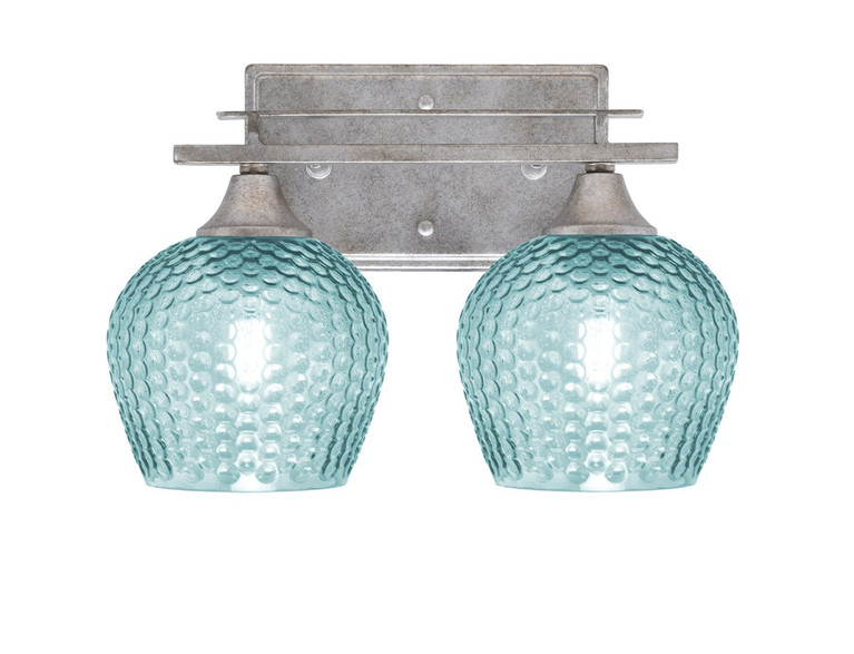 Toltec Lighting - 132-AS-4605 - Two Light Bath Bar - Uptowne - Aged Silver