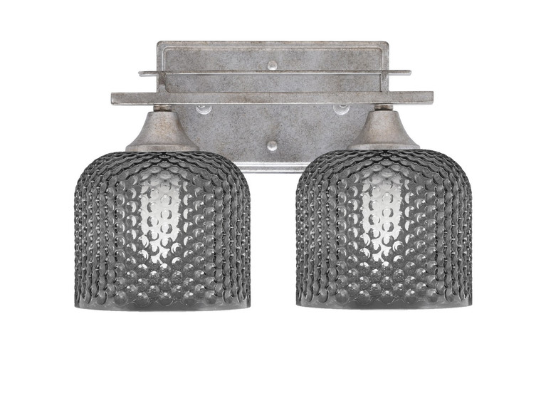 Toltec Lighting - 132-AS-4612 - Two Light Bath Bar - Uptowne - Aged Silver