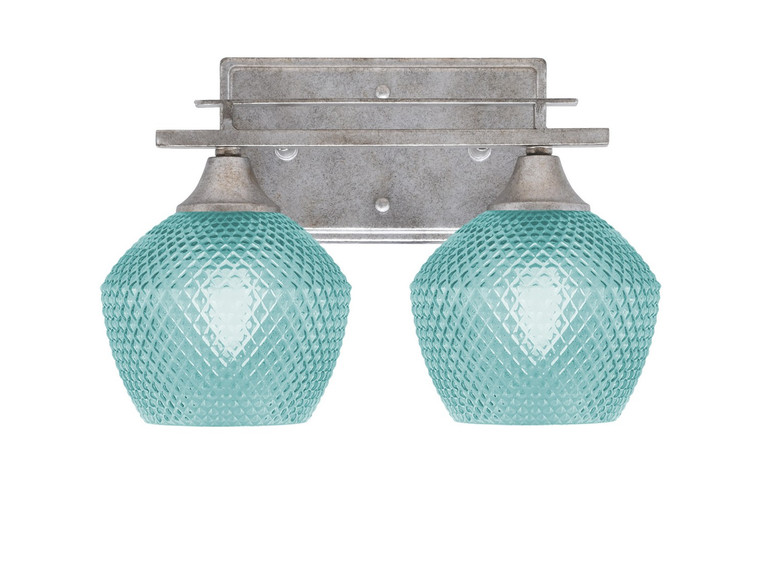 Toltec Lighting - 132-AS-4625 - Two Light Bath Bar - Uptowne - Aged Silver