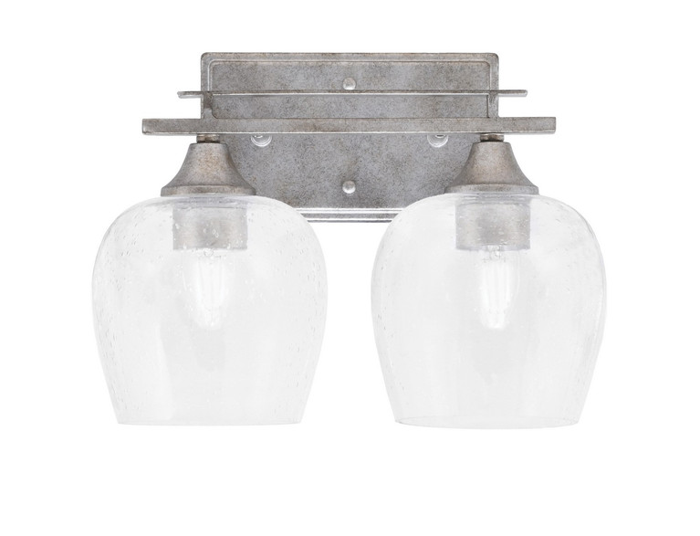 Toltec Lighting - 132-AS-4810 - Two Light Bath Bar - Uptowne - Aged Silver