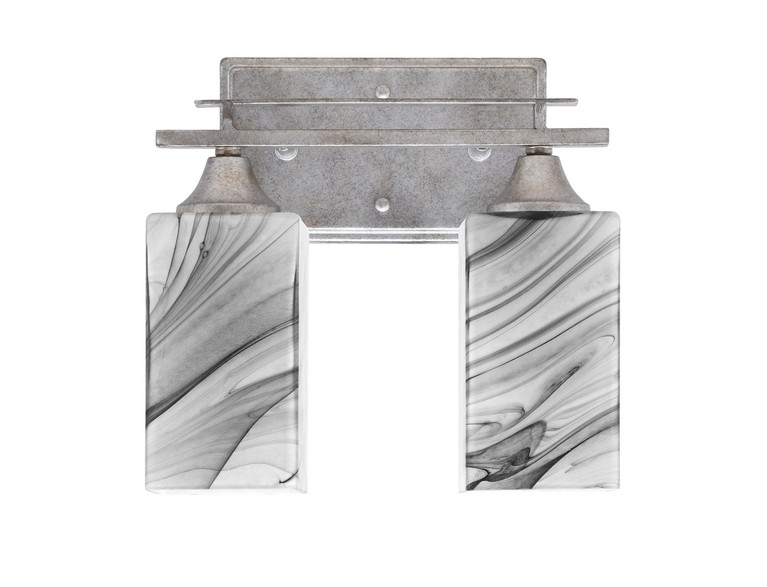 Toltec Lighting - 132-AS-549 - Two Light Bath Bar - Uptowne - Aged Silver