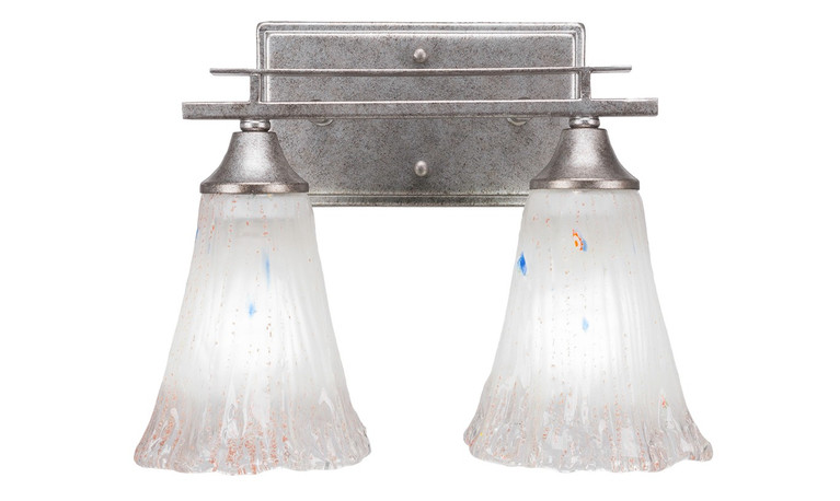 Toltec Lighting - 132-AS-721 - Two Light Bath Bar - Uptowne - Aged Silver