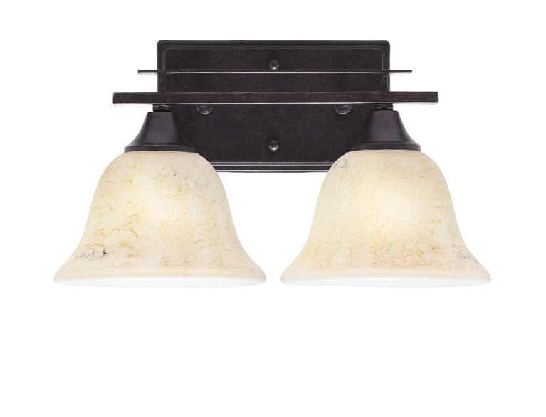 Toltec Lighting - 132-DG-508 - Two Light Bath Bar - Uptowne - Dark Granite