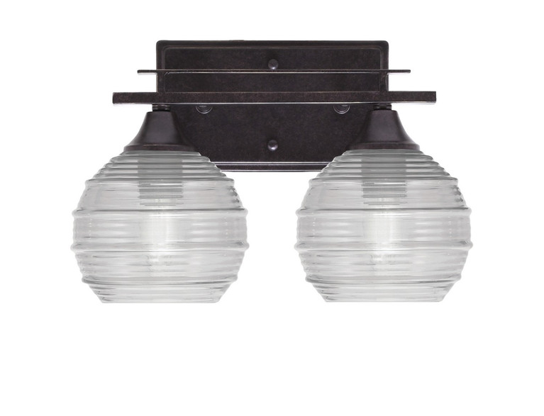 Toltec Lighting - 132-DG-5110 - Two Light Bath Bar - Uptowne - Dark Granite