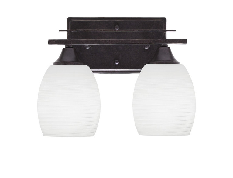 Toltec Lighting - 132-DG-615 - Two Light Bath Bar - Uptowne - Dark Granite