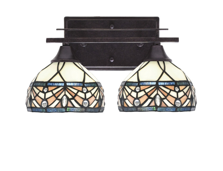 Toltec Lighting - 132-DG-9485 - Two Light Bath Bar - Uptowne - Dark Granite