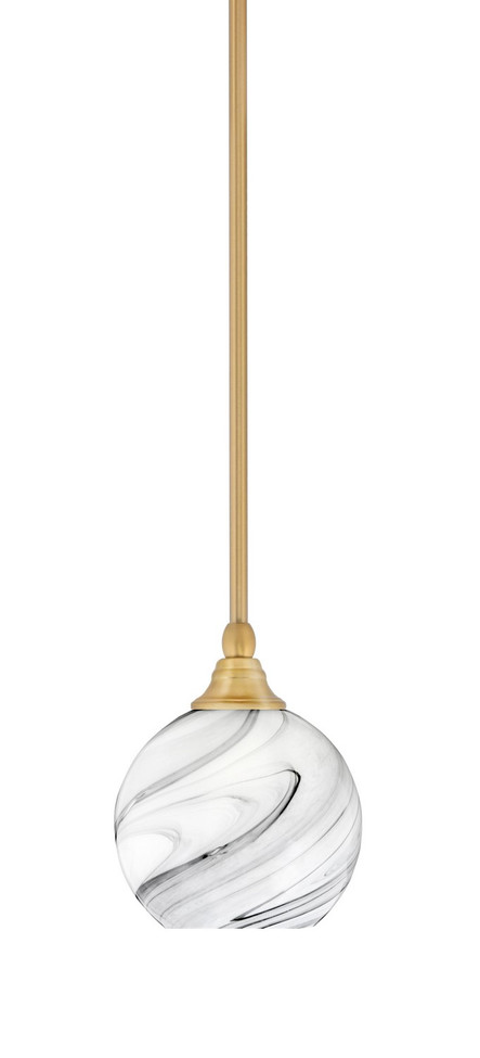 Toltec Lighting - 23-NAB-4109 - One Light Mini Pendant - Stem - New Age Brass