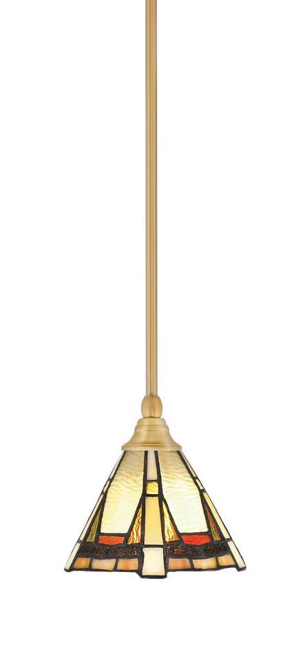 Toltec Lighting - 23-NAB-9345 - One Light Mini Pendant - Stem - New Age Brass