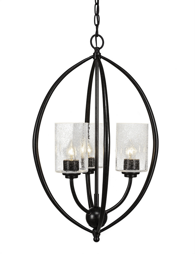 Toltec Lighting - 2414-DG-300 - Three Light Pendant - Marquise - Dark Granite