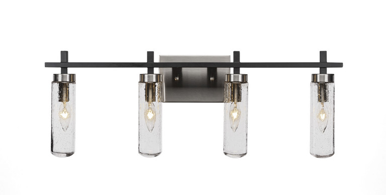 Toltec Lighting - 2514-MBBN-600 - Four Light Bath Bar - Salinda - Matte Black & Brushed Nickel