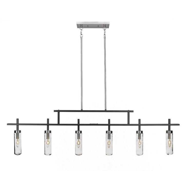 Toltec Lighting - 2536-MBBN-600 - Six Light Bar - Salinda - Matte Black & Brushed Nickel