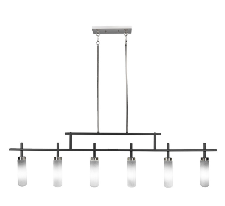 Toltec Lighting - 2536-MBBN-601 - Six Light Bar - Salinda - Matte Black & Brushed Nickel