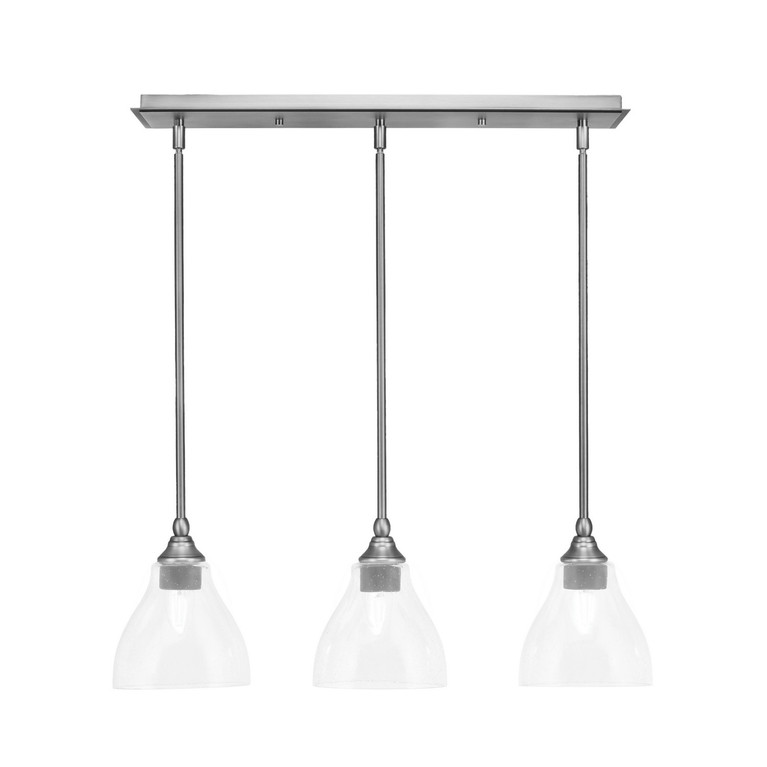Toltec Lighting - 25-BN-4760 - Three Light Linear Pendalier - Stem - Brushed Nickel
