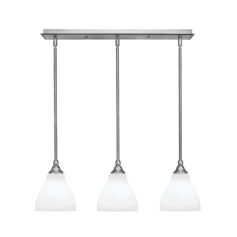 Toltec Lighting - 25-BN-4761 - Three Light Linear Pendalier - Stem - Brushed Nickel