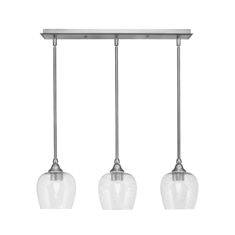 Toltec Lighting - 25-BN-4812 - Three Light Linear Pendalier - Stem - Brushed Nickel