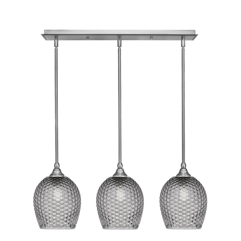 Toltec Lighting - 25-BN-4902 - Three Light Linear Pendalier - Stem - Brushed Nickel