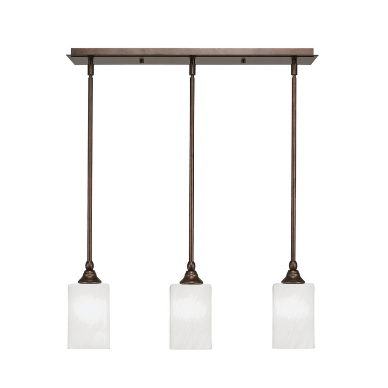 Toltec Lighting - 25-BRZ-3001 - Three Light Linear Pendalier - Stem - Bronze