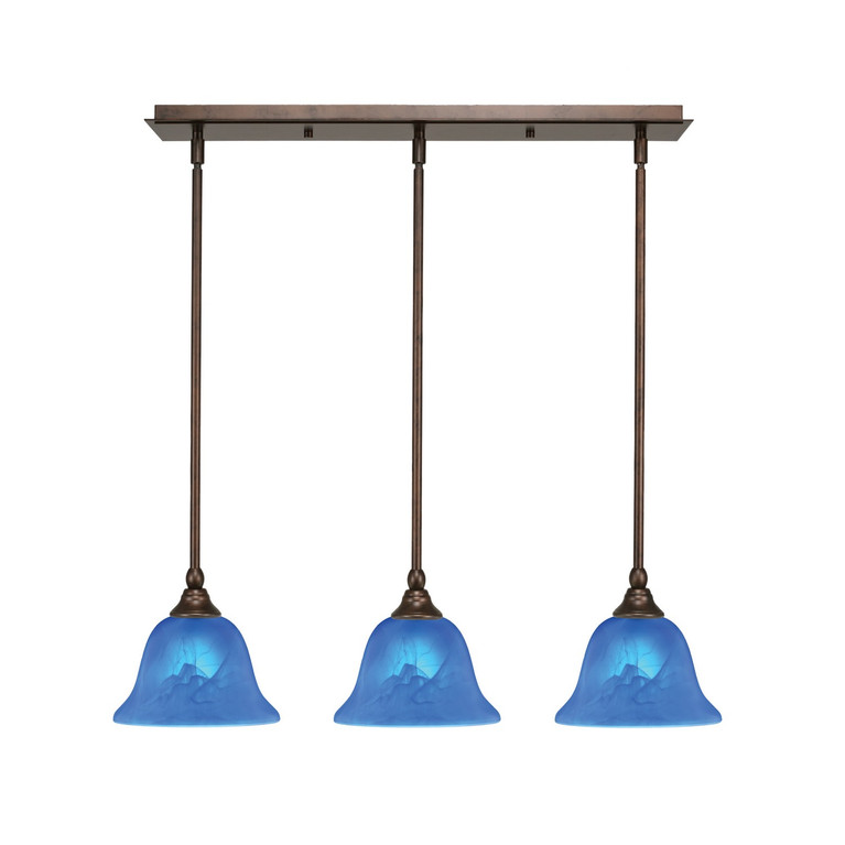 Toltec Lighting - 25-BRZ-4155 - Three Light Linear Pendalier - Any - Bronze