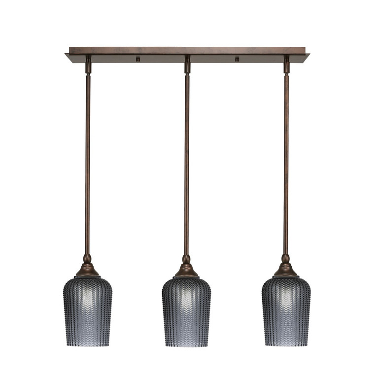 Toltec Lighting - 25-BRZ-4252 - Three Light Linear Pendalier - Stem - Bronze