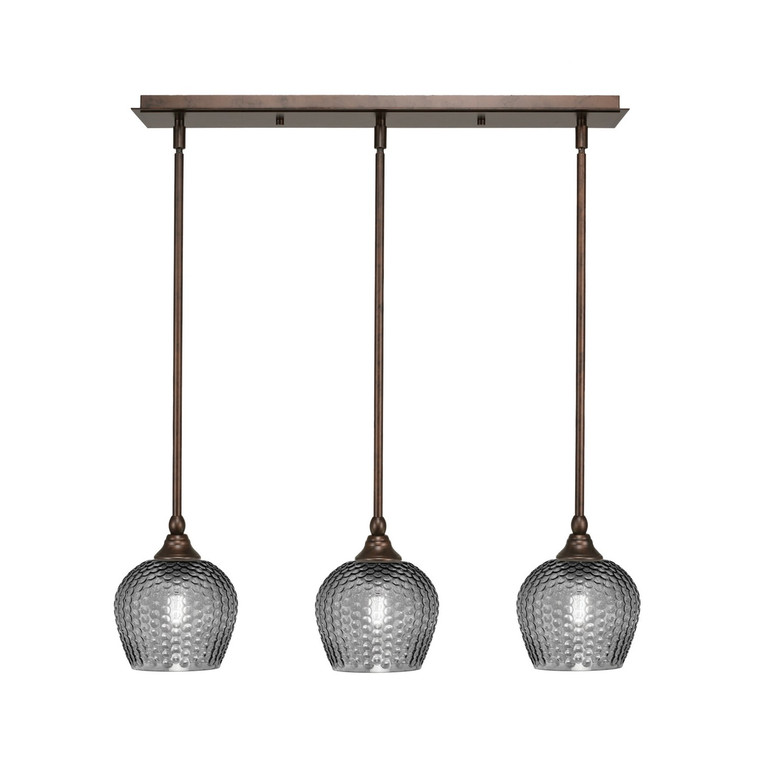 Toltec Lighting - 25-BRZ-4602 - Three Light Linear Pendalier - Stem - Bronze