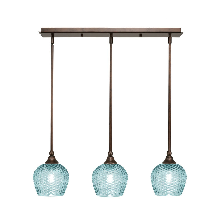 Toltec Lighting - 25-BRZ-4605 - Three Light Linear Pendalier - Stem - Bronze