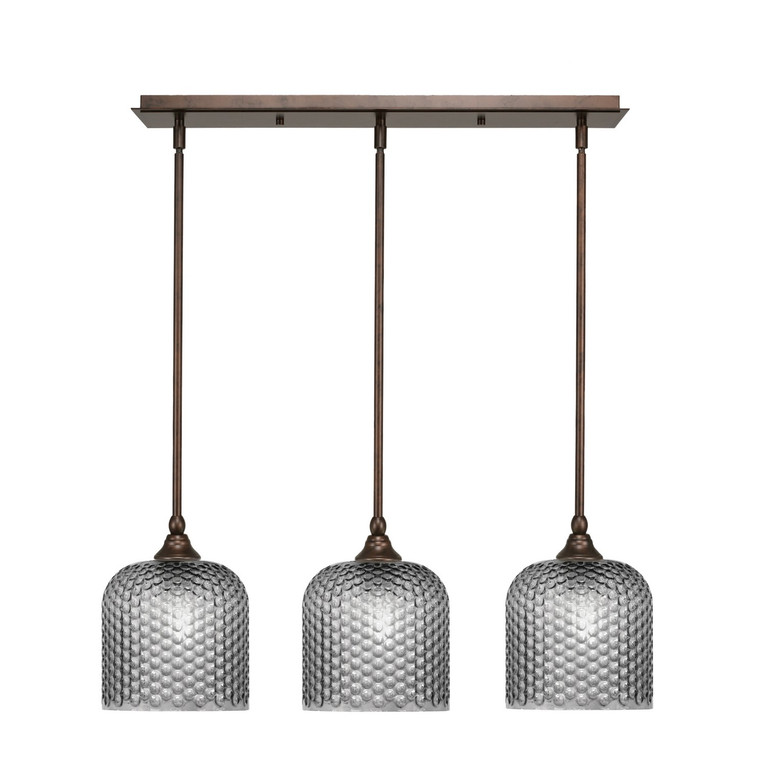 Toltec Lighting - 25-BRZ-4912 - Three Light Linear Pendalier - Stem - Bronze